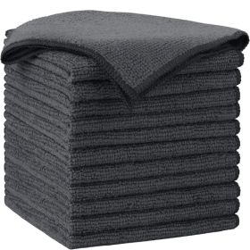 Microfiber Cleaning Cloth-Soft Microfiber Towels For Cars, Absorbent Cleaning Rags, Lint-Free Streak-Free Wash Cloths For House, Kitchen, Window (Option: Grey)